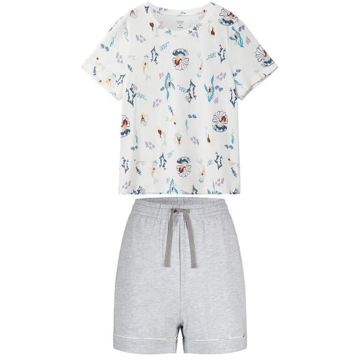 Nest Designs Women's Bamboo Avocado Jersey Short Sleeve PJ set - Splish Splash