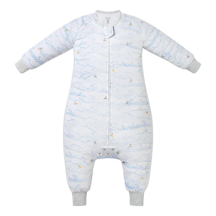 Nest Designs Kids/Baby 0.6 TOG Long Sleeve Footed Sleep Suit (Bamboo Pima) - Surf's Up
