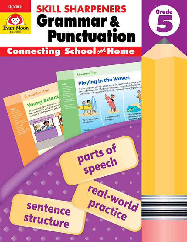 >Evan-Moor Grade 5 Skill Sharpeners Grammar & Punctuation - Activity Book