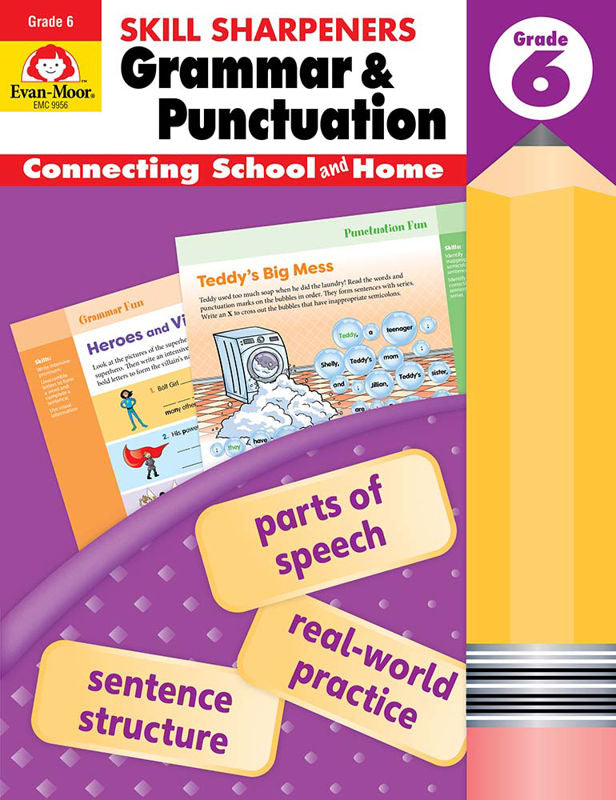 >Evan-Moor Grade 6 Skill Sharpeners Grammar & Punctuation - Activity Book