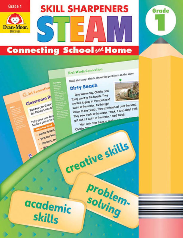 >Evan-Moor Grade 1 Skill Sharpeners: STEAM - Activity Book
