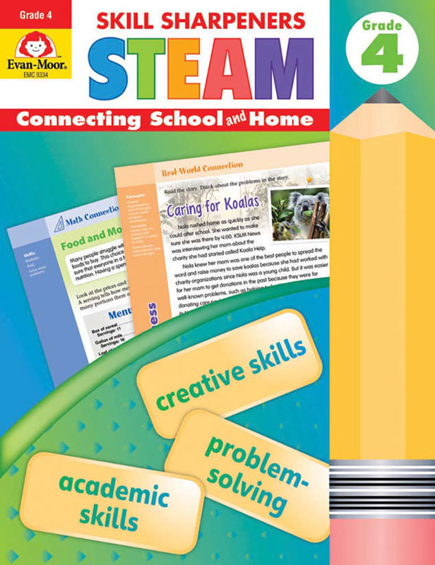 >Evan-Moor Grade 4 Skill Sharpeners: STEAM - Activity Book