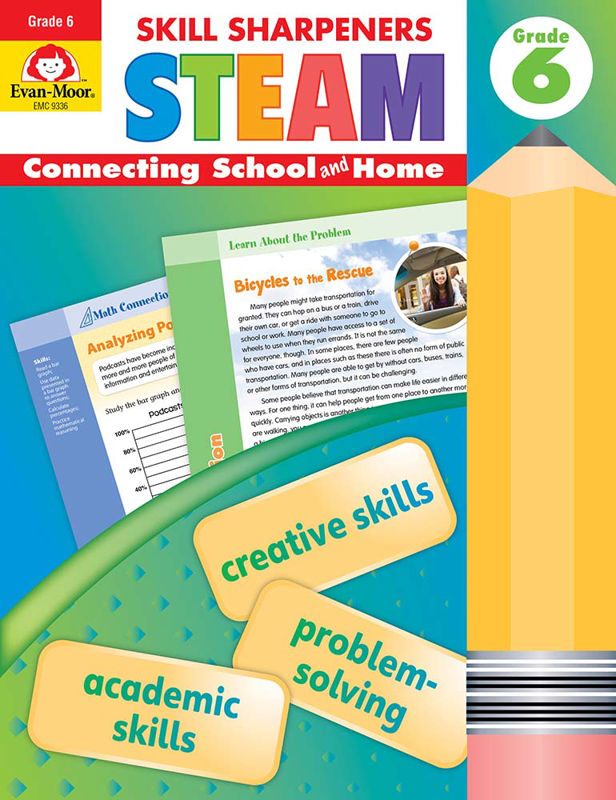 >Evan-Moor Grade 6 Skill Sharpeners: STEAM - Activity Book
