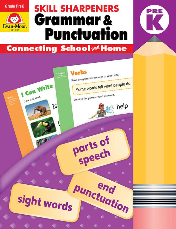 >Evan-Moor Grade PreK Skill Sharpeners Grammar & Punctuation - Activity Book
