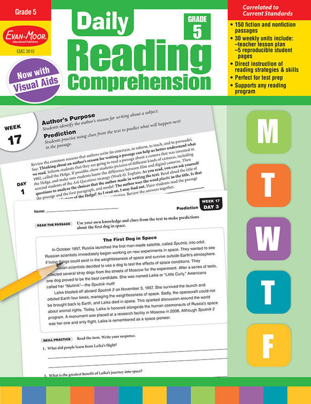 >Evan-Moor Grade 5 Daily Reading Comprehension