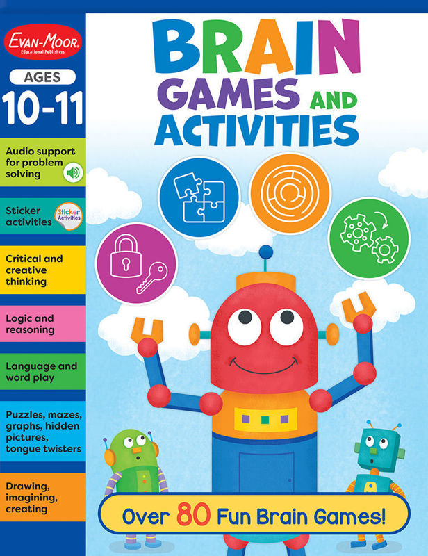 >Evan-Moor Grade 5-6 Brain Games and Activities, Ages 10-11
