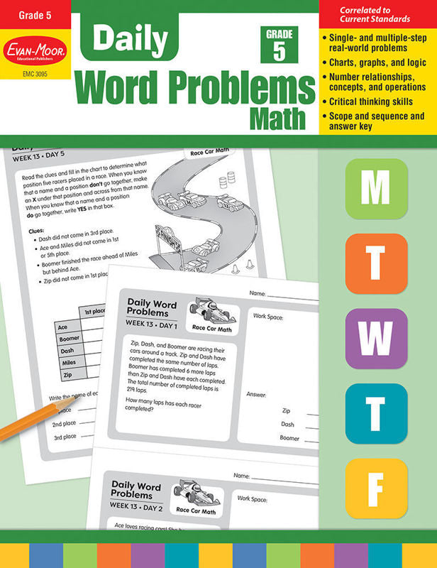 Evan-Moor Daily Word Problems, Grade 5