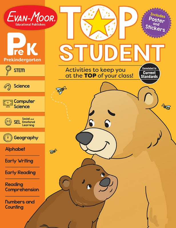 >Evan-Moor Grade PreK Top Student Activity Book