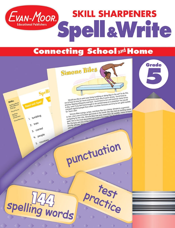 >Evan-Moor Grade 5 Skill Sharpeners Spell & Write
