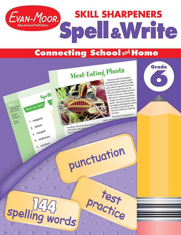 >Evan-Moor Grade 6 Skill Sharpeners Spell & Write