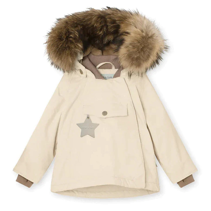 MINI A TURE Kids WANG Winter Jacket w/ Fur Hat - Angora Cream