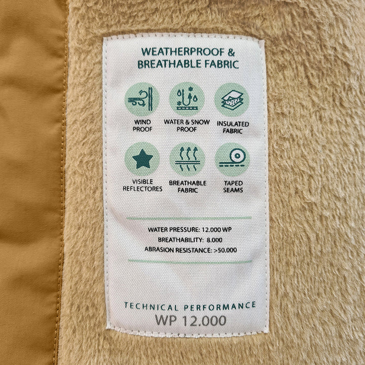 MINI A TURE Kids MATKASTORIO Winter Jacket w/ Fur Hat - Medal Bronze