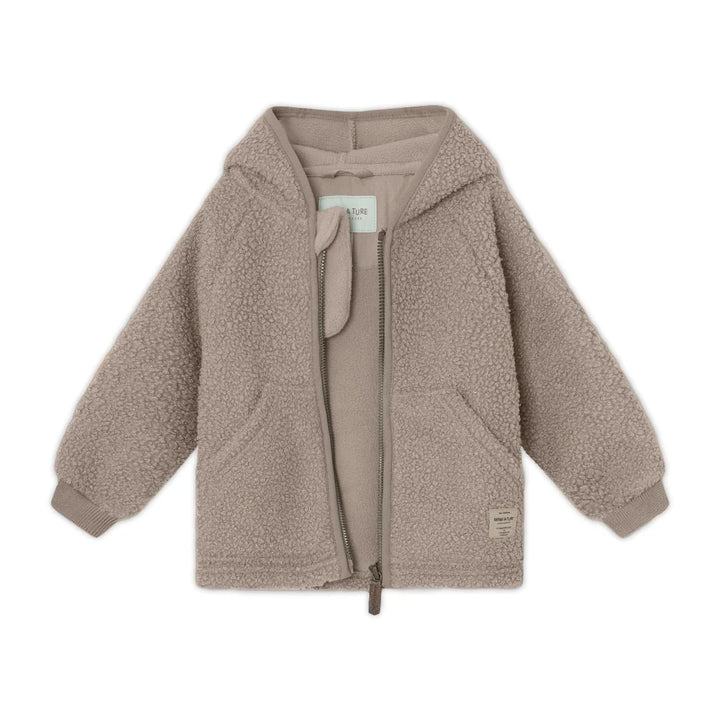 MINI A TURE Kids MATLIFF Teddy Jacket - Grey Brown