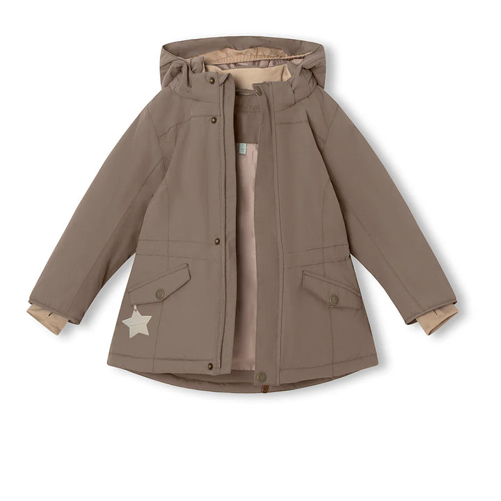 MINI A TURE Kids MATVELAJANNA Winter Jacket in Morel Grey