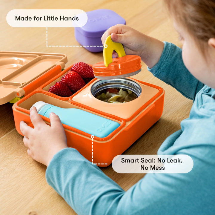 OmieBox Lunch Box - Poppy Orange 3-7Y