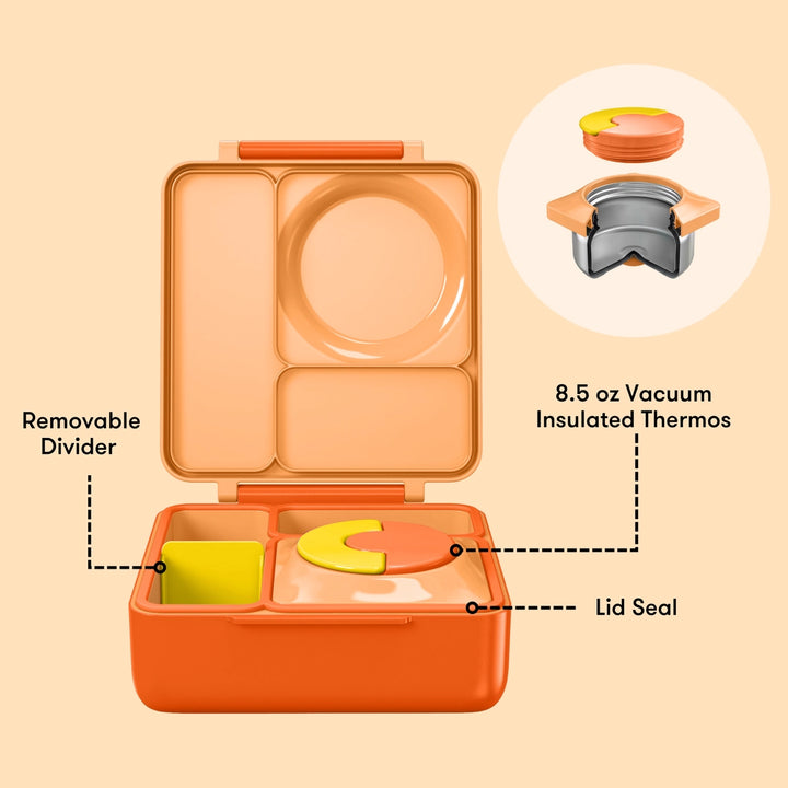 OmieBox Lunch Box - Poppy Orange 3-7Y