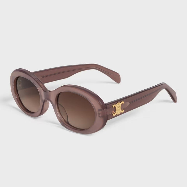 Celine Women's TRIOMPHE 01 Sunglasses in MILKY HAZELNUT