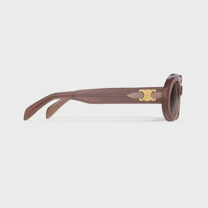 Celine Women's TRIOMPHE 01 Sunglasses in MILKY HAZELNUT