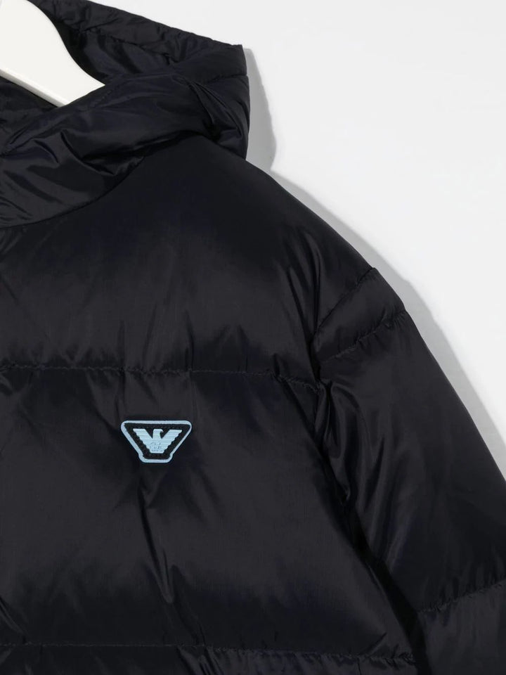 Emporio Armani Kids Long Down Jacket - Blue Navy