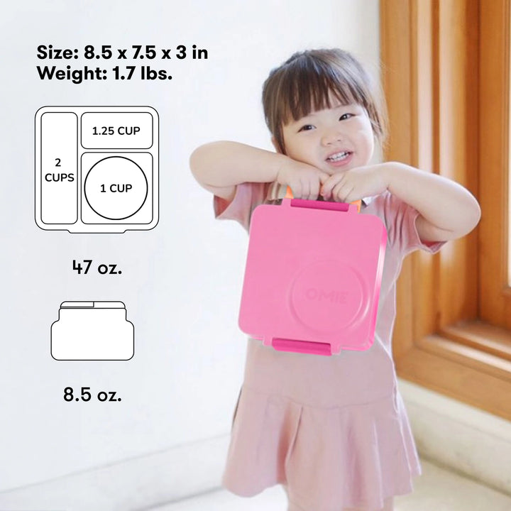 OmieBox Lunch Box - Pixie Pink 3-7Y