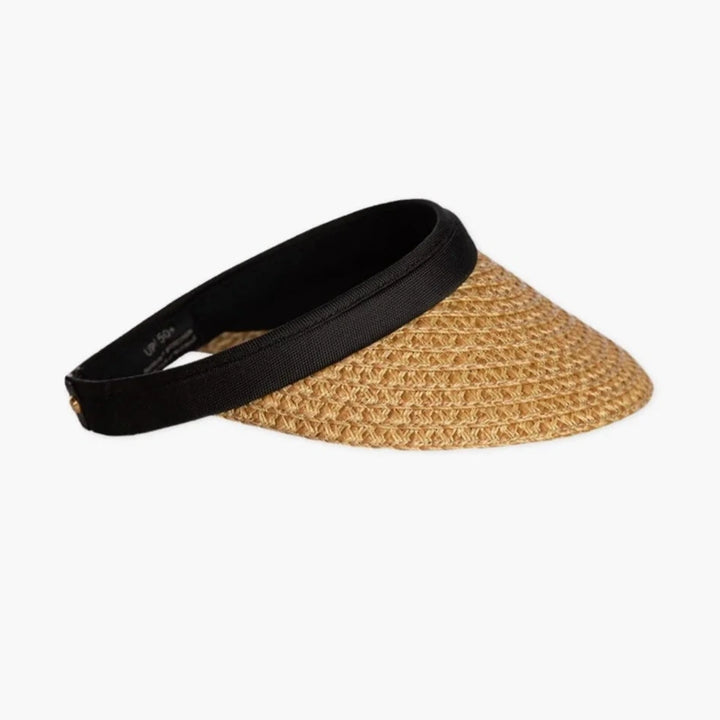 Eric Javits BRADFIELD 13745 Sun Visor Hat in Natural/Black