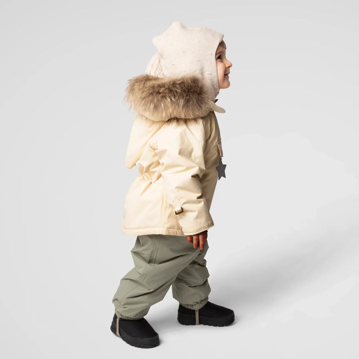 MINI A TURE Kids WANG Winter Jacket w/ Fur Hat - Angora Cream