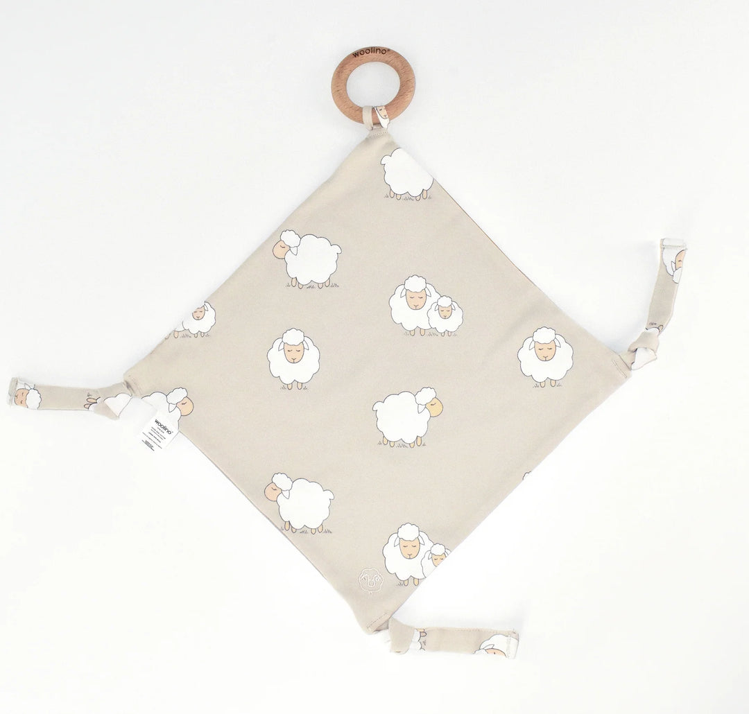 Woolino LOVEY Merino Wool+Organic Cotton w/ Removable Teething Ring - Sheep