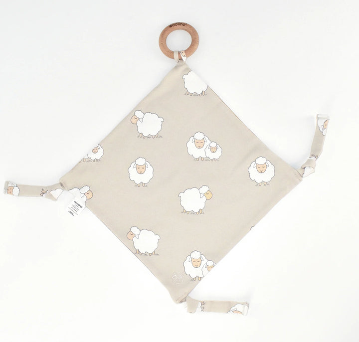 Woolino LOVEY Merino Wool+Organic Cotton w/ Removable Teething Ring - Sheep