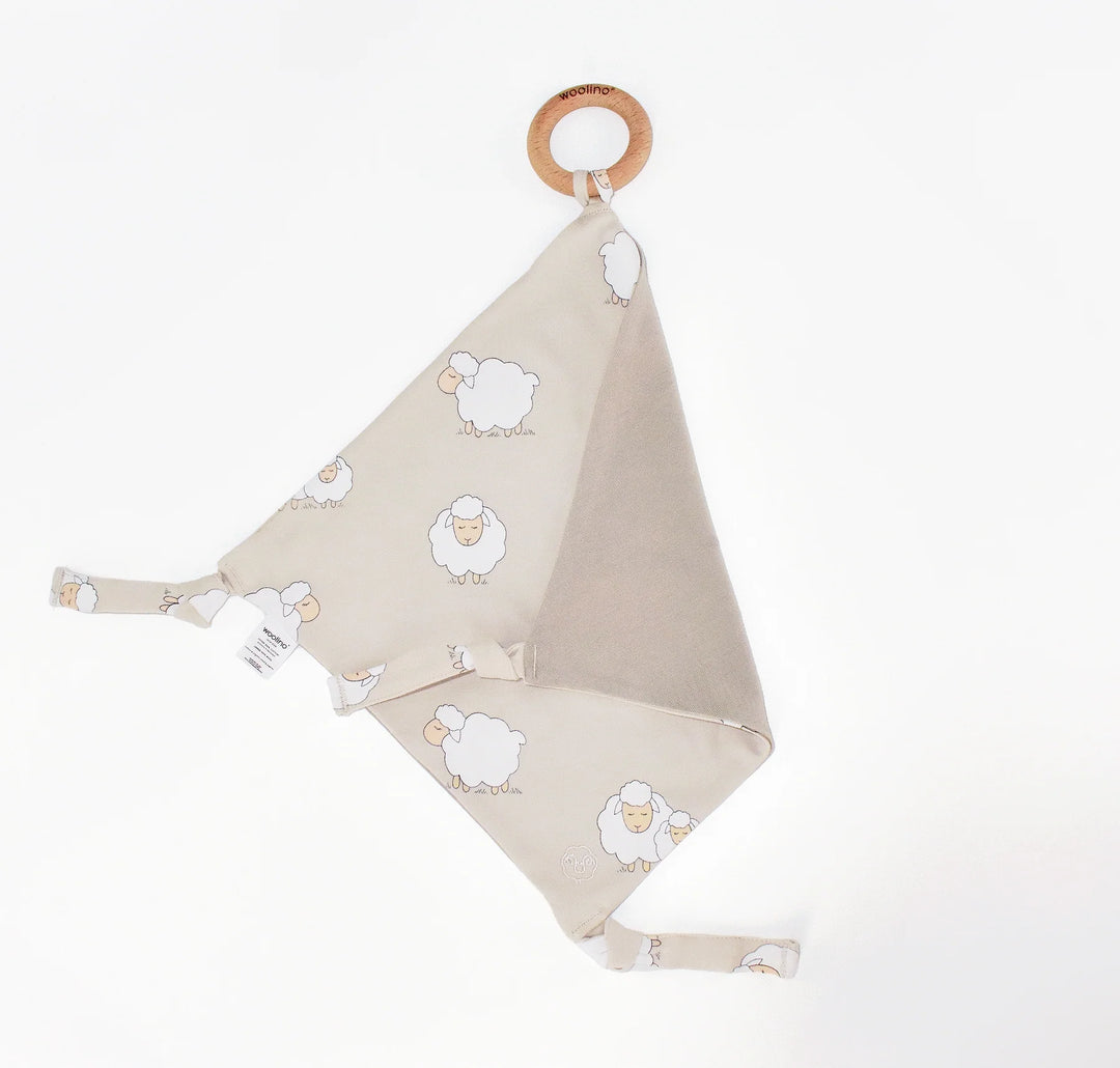 Woolino LOVEY Merino Wool+Organic Cotton w/ Removable Teething Ring - Sheep