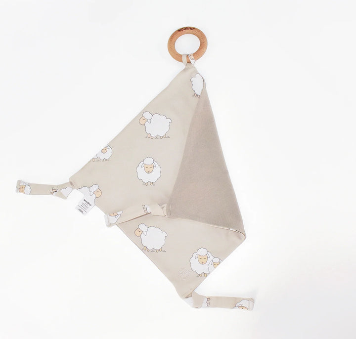 Woolino LOVEY Merino Wool+Organic Cotton w/ Removable Teething Ring - Sheep