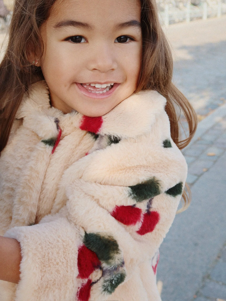 Konges Sloejd Kids Fuzzie Coat - Ma Grande Cerise