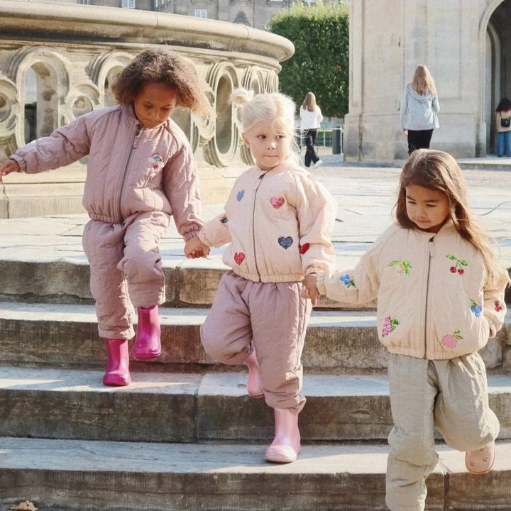 Konges Sloejd Kids JUNO Sequin Bomber Jacket - Cameo Rose