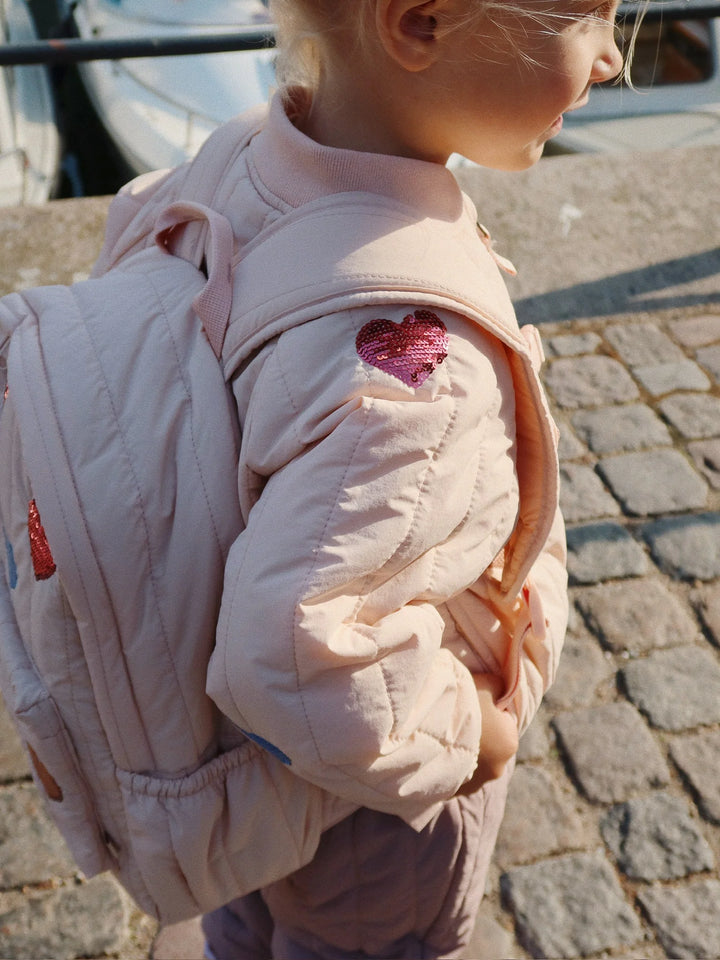 Konges Sloejd Kids JUNO Sequin Bomber Jacket - Cameo Rose