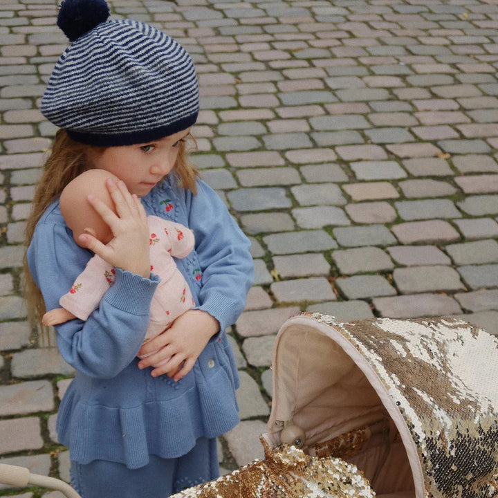 Konges Sloejd Kids Girls Soleil Cardigan+Shirt Set - Country Blue