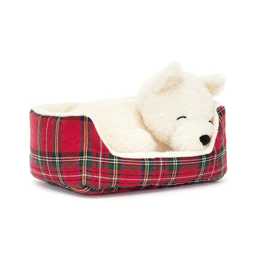 Jellycat Napping Nipper Westie H4" X W6"
