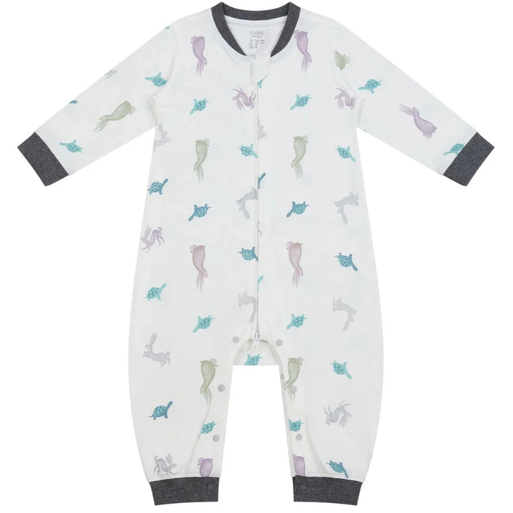 Nest Designs Baby Long Sleeve Romper (Bamboo Jersey) - The Tortoise & The Hare