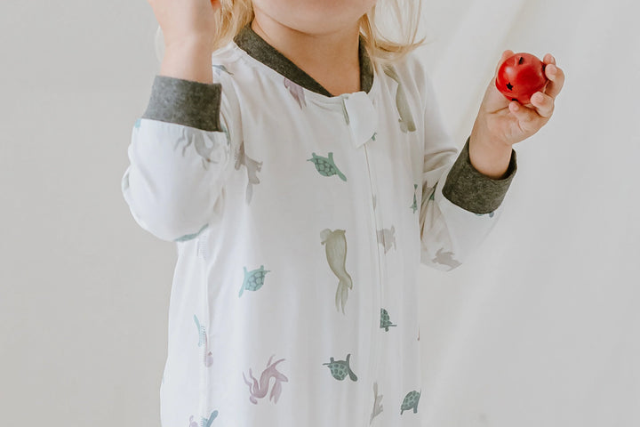 Nest Designs Baby Long Sleeve Romper (Bamboo Jersey) - The Tortoise & The Hare
