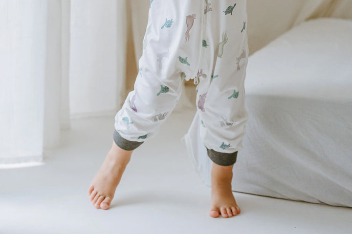 Nest Designs Baby Long Sleeve Romper (Bamboo Jersey) - The Tortoise & The Hare