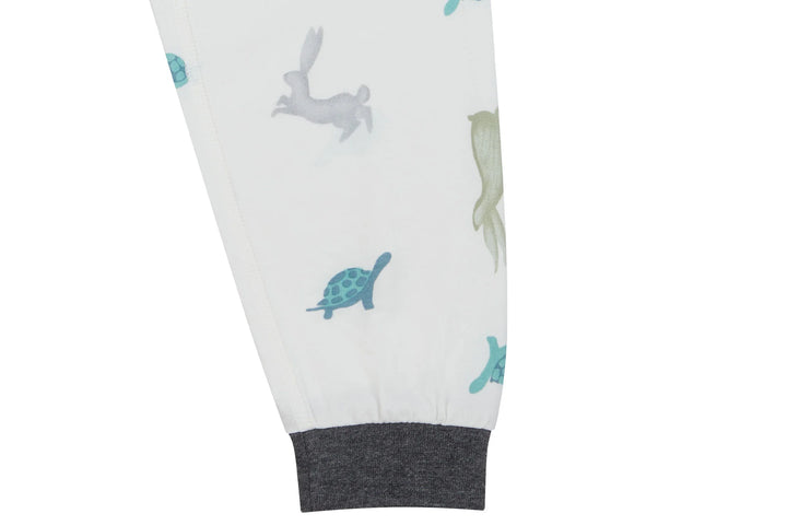 Nest Designs Kids/Baby Two-Piece Long Sleeve PJ Set (Bamboo Jersey) - The Tortoise & The Hare