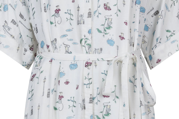 Nest Designs Women's Bamboo Silk Robe - The Town Mouse & The Country Mouse