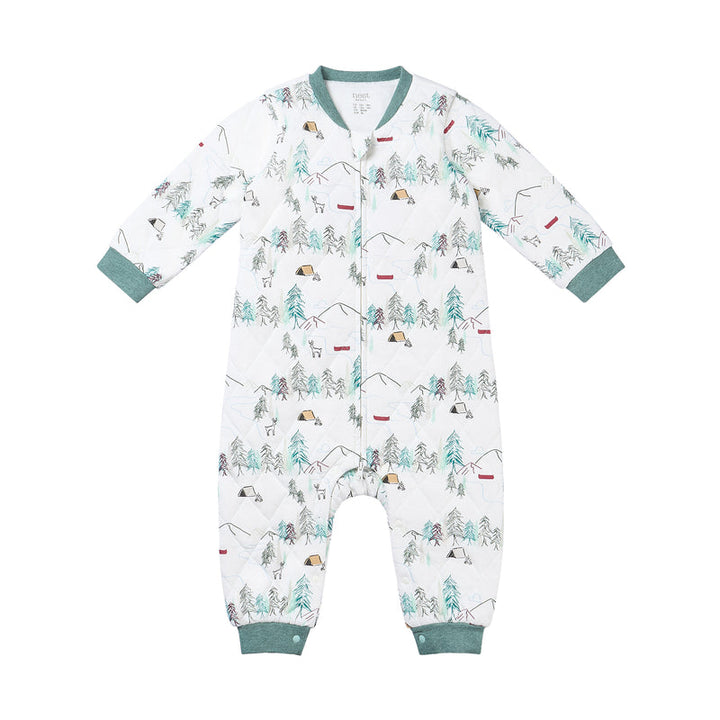 Nest Designs Baby Long Sleeve Romper (Bamboo Jersey) - Happy Trails
