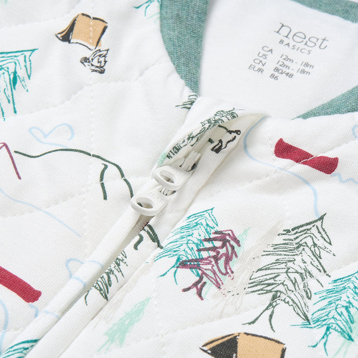 Nest Designs Baby Long Sleeve Romper (Bamboo Jersey) - Happy Trails