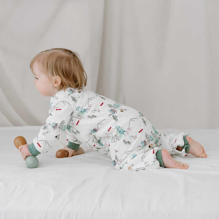 Nest Designs Baby Long Sleeve Romper (Bamboo Jersey) - Happy Trails