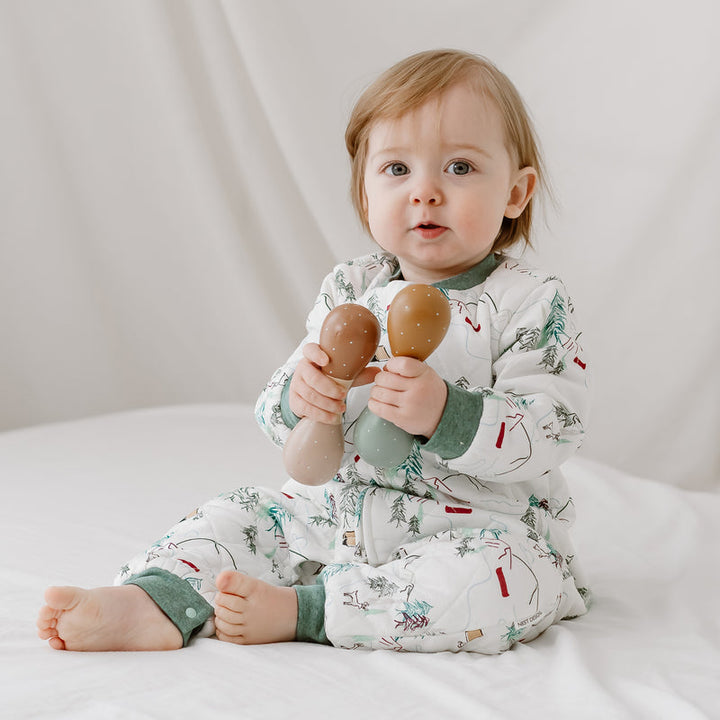 Nest Designs Baby Long Sleeve Romper (Bamboo Jersey) - Happy Trails