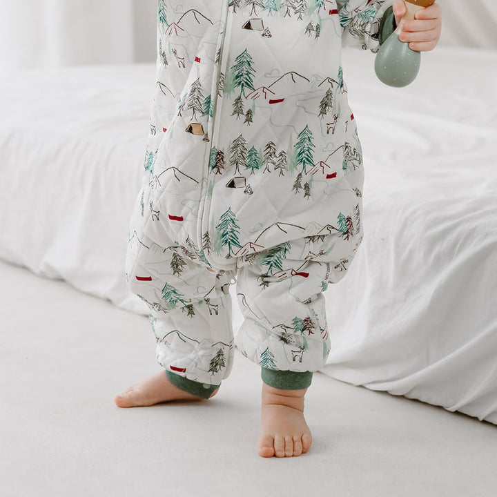 Nest Designs Baby Long Sleeve Romper (Bamboo Jersey) - Happy Trails