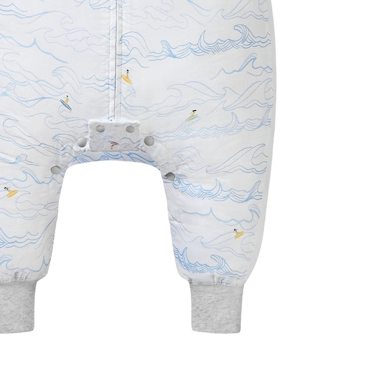 Nest Designs Kids/Baby 0.6 TOG Long Sleeve Footed Sleep Suit (Bamboo Pima) - Surf's Up