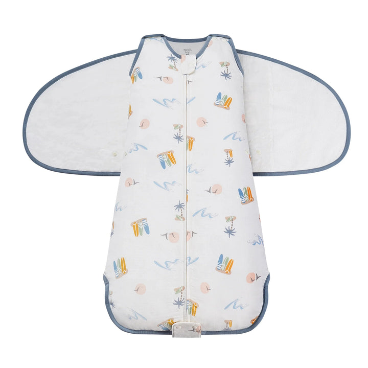 Nest Designs Baby 0.5 TOG Swaddle Sleep Bag (Bamboo Cotton) - Pastel Waves