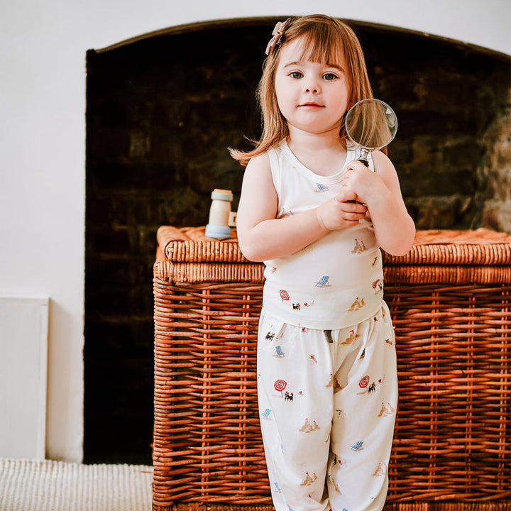 Nest Designs Kids Harem Pants (Bamboo Jersey) - Beach Daze