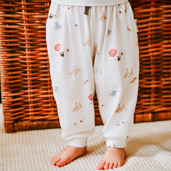Nest Designs Kids Harem Pants (Bamboo Jersey) - Beach Daze