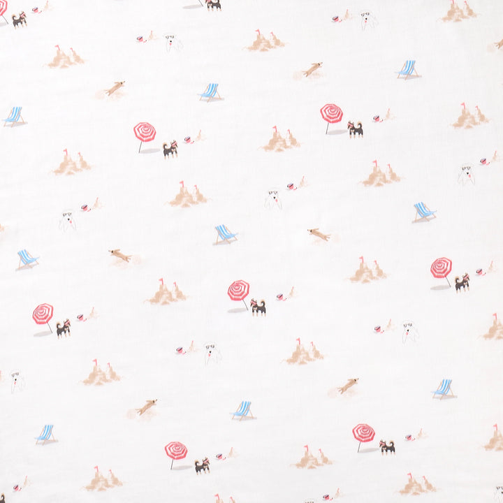 Nest Designs Cotton Fitted Twin Sheet - Beach Daze 193x99cm